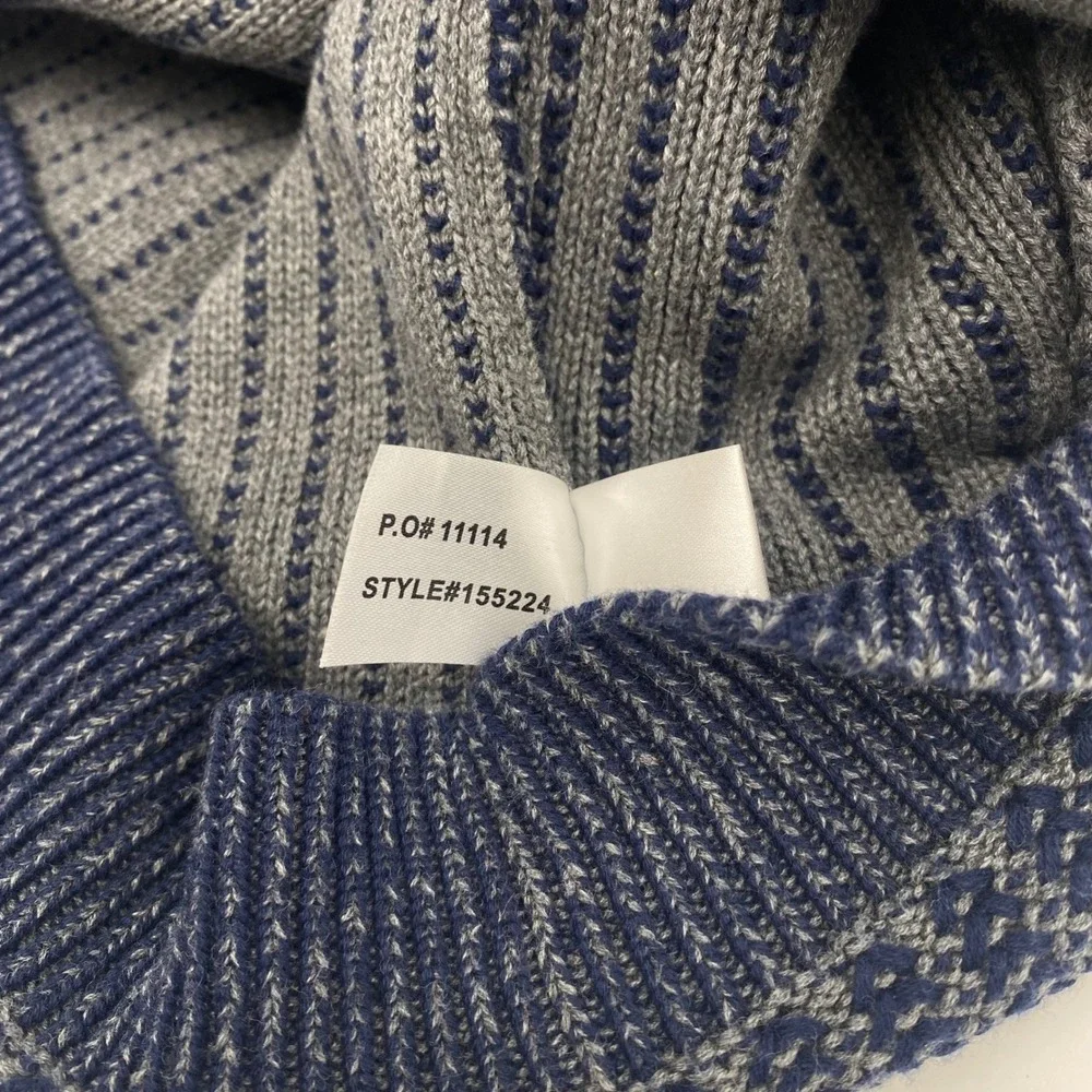 Carbon 2 Cobalt Cotton Cable Knit Sweater Mens XL Blue Wharf Fisherman‎ Nautical